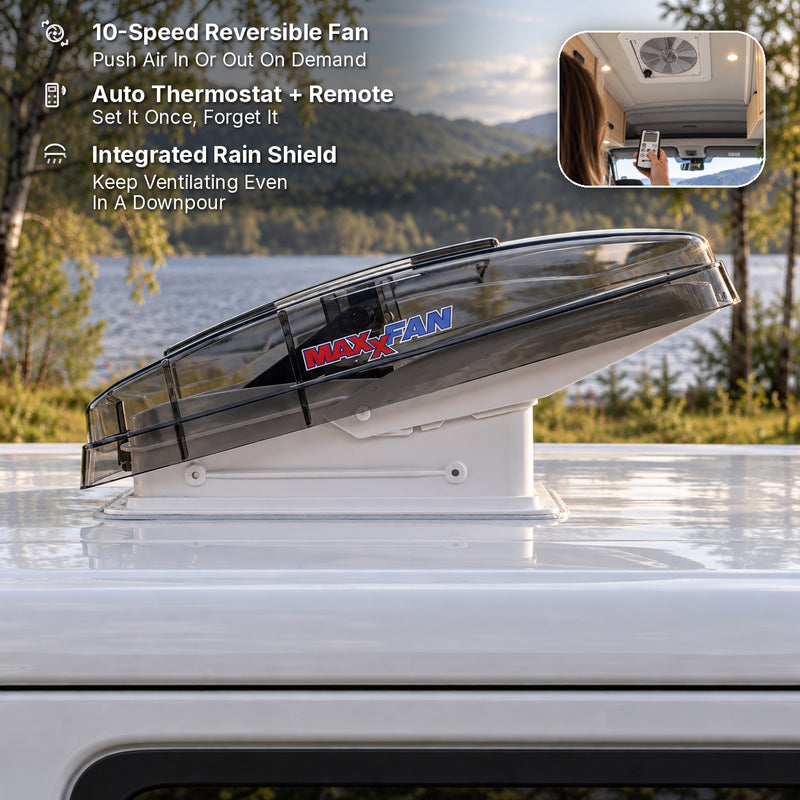 MaxxFan Deluxe Compact Roof Fan With Remote