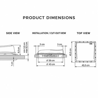 Fiamma Vent Roof Light - White (400 x 400mm)