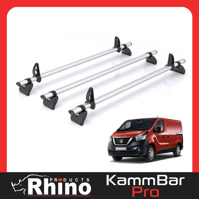 Nissan NV300 (2016-2021) - 3 Rhino Kammbar Pro Roof Bars (Aluminium)