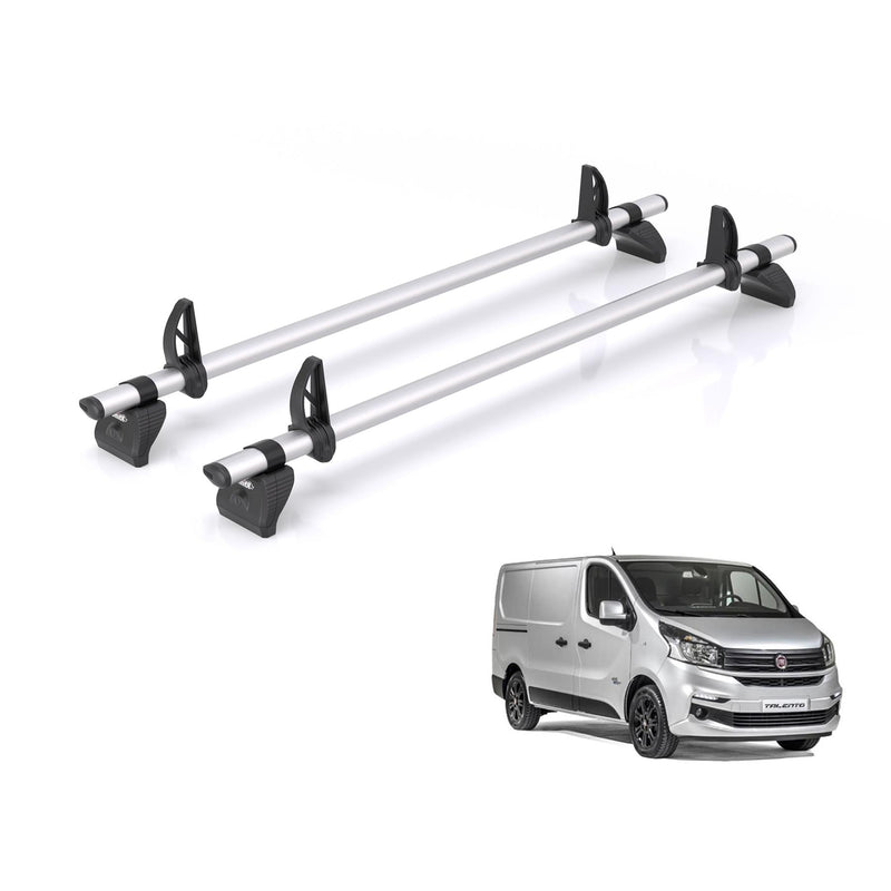 Fiat Talento (2016-2020) - 2 Rhino Kammbar Pro Roof Bars (Aluminium)