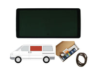 VW Transporter (1990-2003) Passenger Side Fixed Window Privacy Camper Glass with Fitting Kit