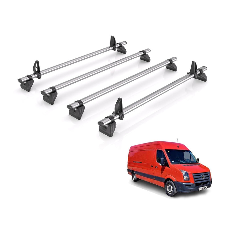 VW Crafter (2006-2017) - 4 Rhino Kammbar Fleet Roof Bars (Steel)