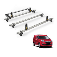 Vauxhall Combo (2012-2018) - 3 Van Guard Ultibar Plus Roof Bars + Roller