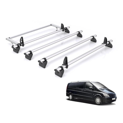 Mercedes Vito (2003-2014) - Rhino Kammbar Pro Roof Bars and Rear Roller