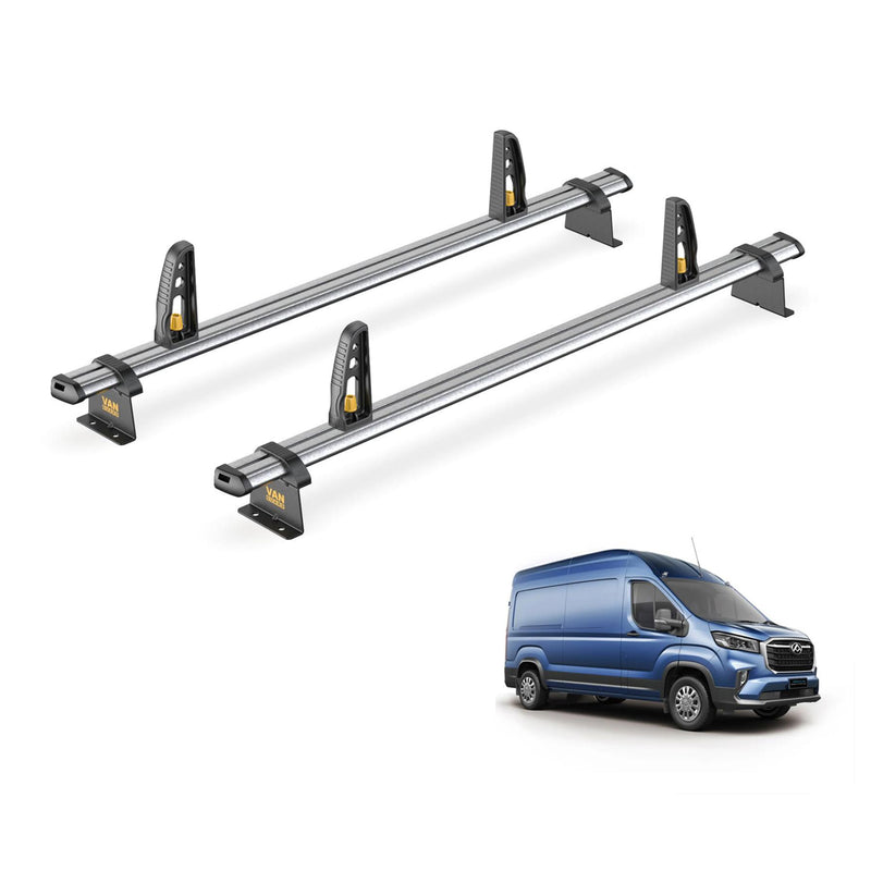 Van Guard Ulti Bar Trade + Loadstops 2 Bars Roof Rack For The Maxus Deliver 9 2020+