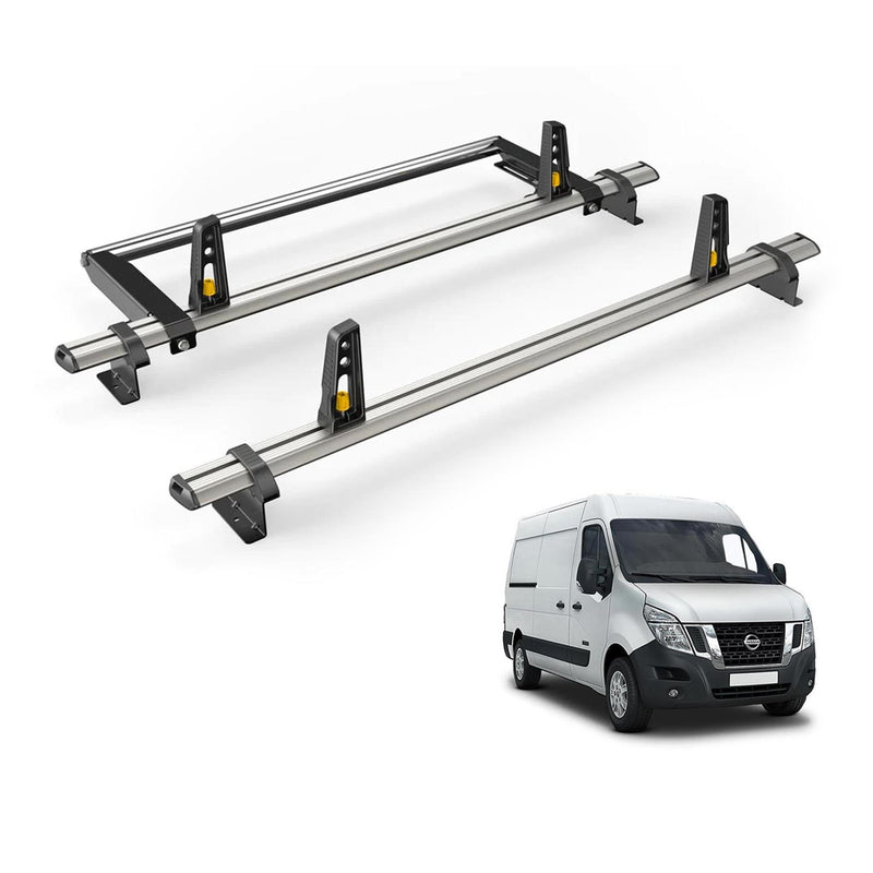 Nissan NV400 (2010-2021) - 2 Van Guard Ultibar Plus Roof Bars + Roller