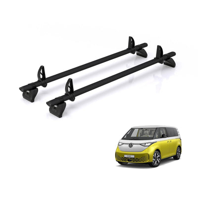 VW ID Buzz (2022 onwards) - Rhino Kammbar Black Roof Bars