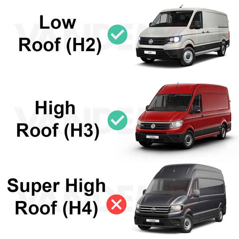 VW Crafter (2017-) - 4 Van Guard Ultibar Trade Roof Bars