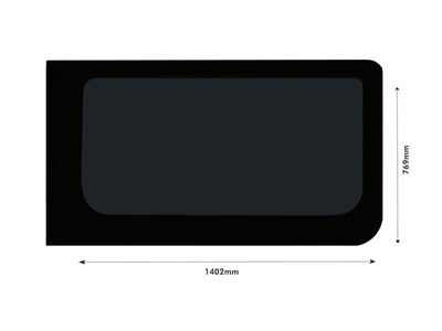 Mercedes Sprinter (2006-) Driver Side Fixed Window Privacy Camper Glass with Fitting Kit