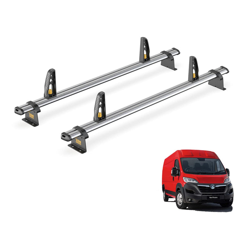 Vauxhall Movano Roof Rack for 2010-2021 2x Bars + Loadstops Van Guard