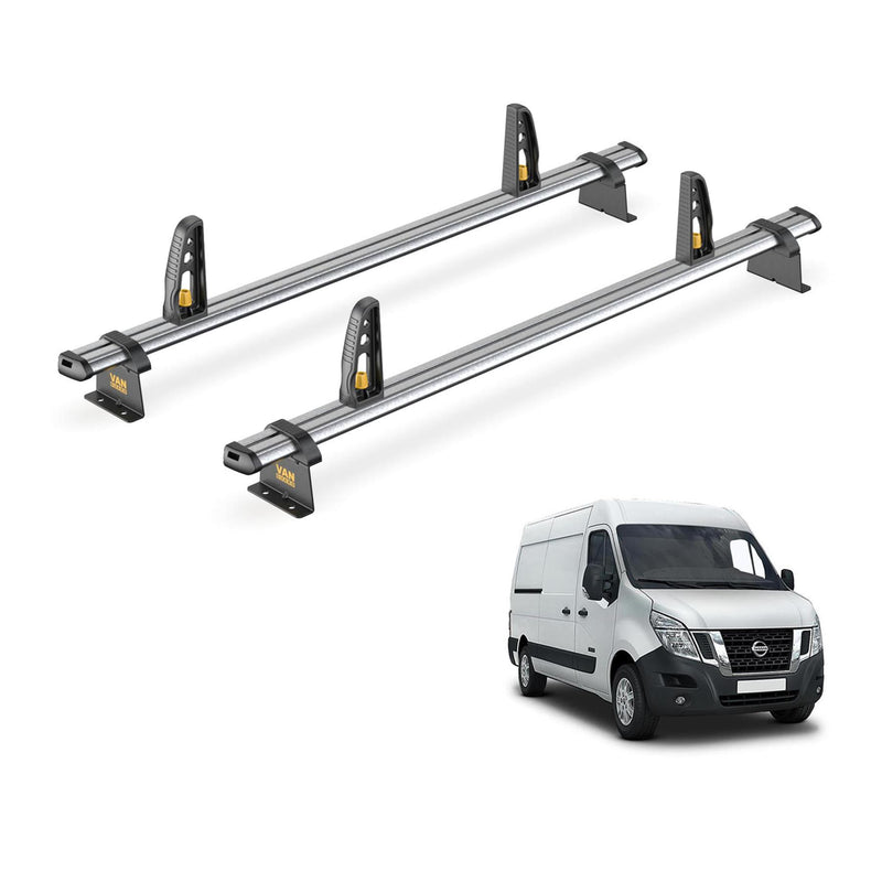 Nissan NV400 Roof Rack for Models 2x Bars & Loadstops Van Guard Ultibar Trade