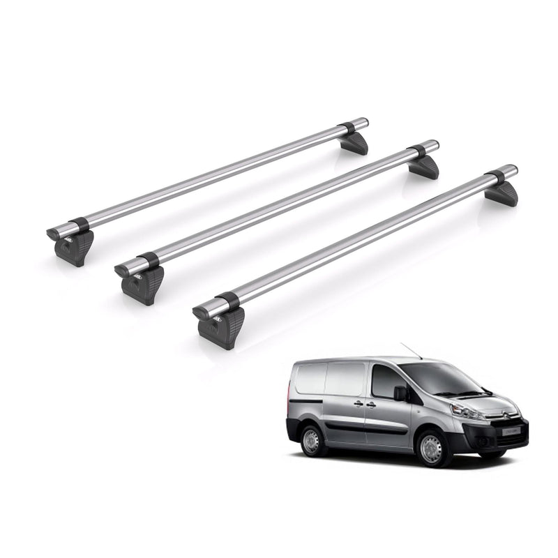 Citroen Dispatch Roof Rack Fits 07-16 H1 Roof Models 3x Bars Rhino Kammbar Fleet