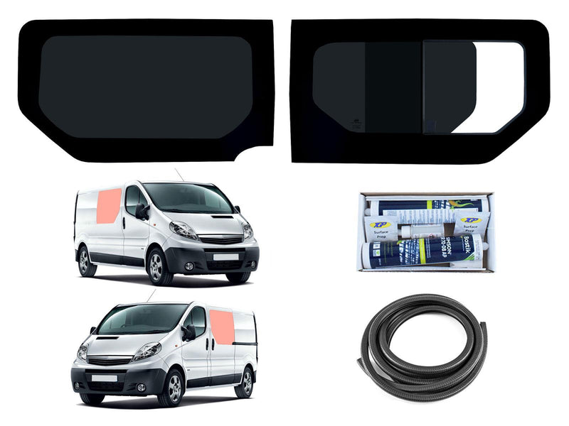 Vauxhall Vivaro 2002-2014 - Lh Side Fixed + Right Hand Side Open Tint Fitting Kit