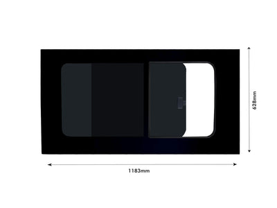 Ford Transit 2000-2014 Swb - Lh Side Fixed + Right Hand Side Open Tint Fitting Kit