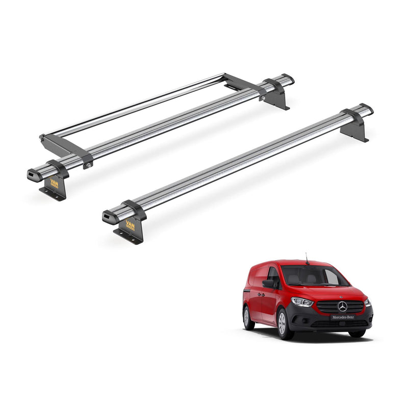 Mercedes Citan Roof Rack for 2022+ 2x Roof Bars & Roller - Van Guard Trade