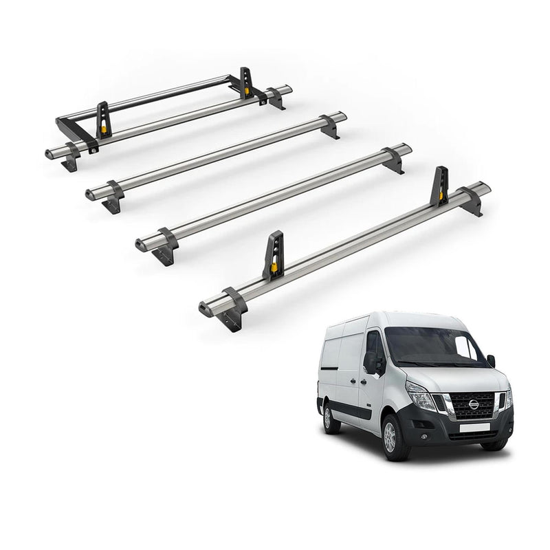 Nissan NV400 (2010-2021) - 4 Van Guard Ultibar Plus Roof Bars + Roller