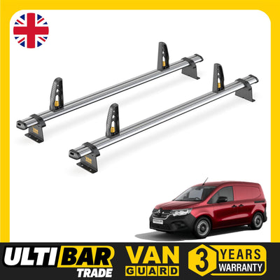 Van Guard Ulti Bar Trade + Loadstops 2 Bars Roof Rack For The Renault Kangoo 2021+