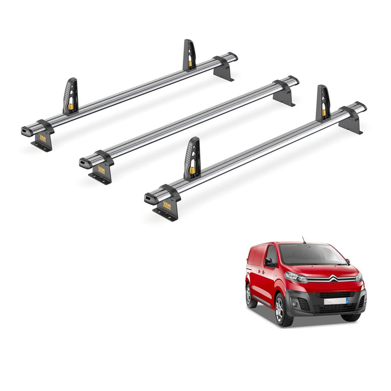 Peugeot Expert Roof Rack for 2016+ Long Wheelbase 3 Bars Van Guard UltiBar Trade