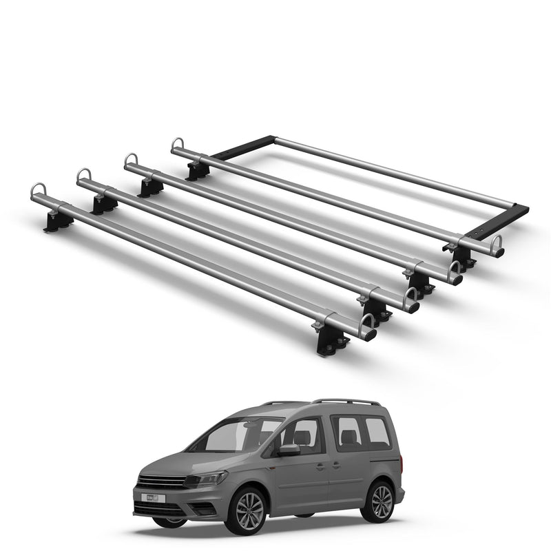 2 Bar Roof Rack & Roller For Volkswagen Caddy 2010-2020