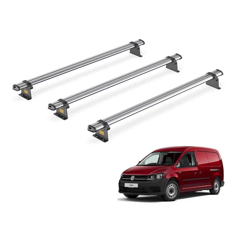 VW Caddy (2015-2020) - 3 Van Guard Ultibar Trade Roof Bars