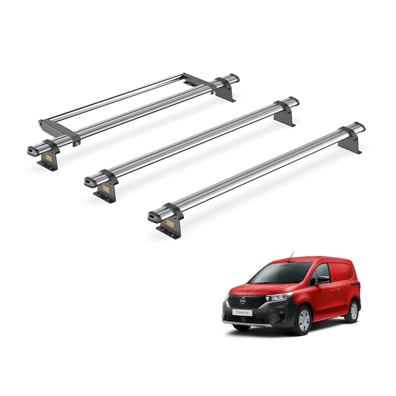 Nissan Townstar Roof Rack for 2022+ 3x Roof Bars & Roller - Van Guard Trade