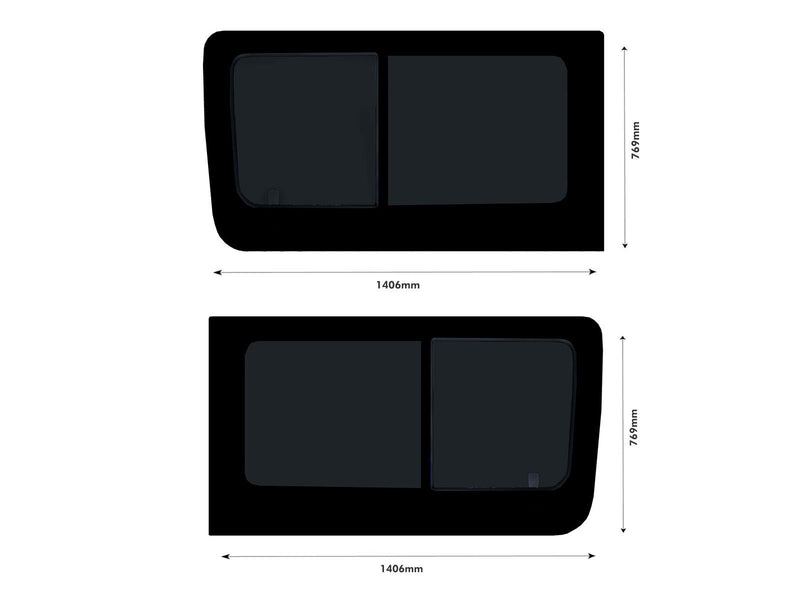 Mercedes Sprinter (2006-) Driver and Passenger Side Opening Window Privacy Camper Glass