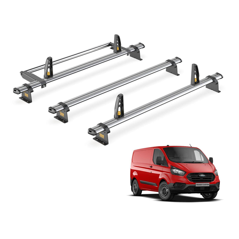 Ford Transit Custom Roof Rack for 2013-2024 GEN1 [H1] 3 Bar Bundle Van Guard