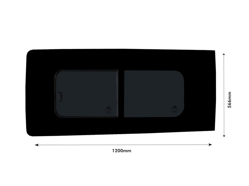 Ford Transit Custom (2013-2023) Passenger Side Opening Window Privacy Camper Glass with Fitting Kit