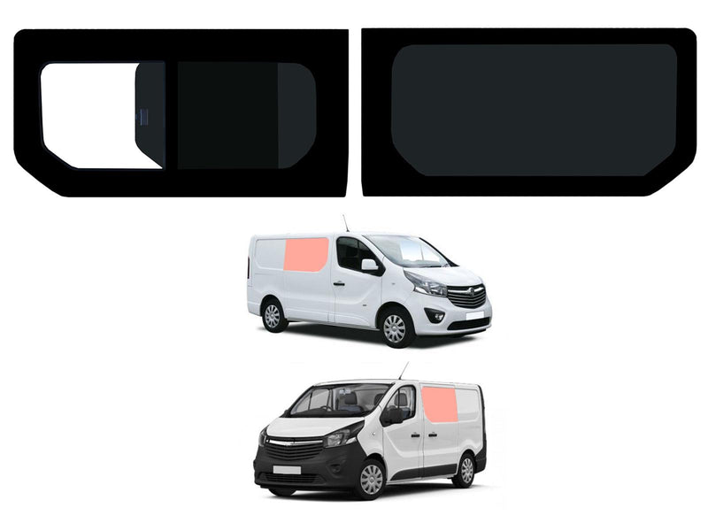 Vauxhall Vivaro (2014-2019) Driver Fixed Passenger Opening Side Windows Privacy Camper Glass