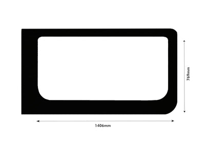 VW Crafter (2006-2017) Driver Side Fixed Window Privacy Camper Glass [Clear]