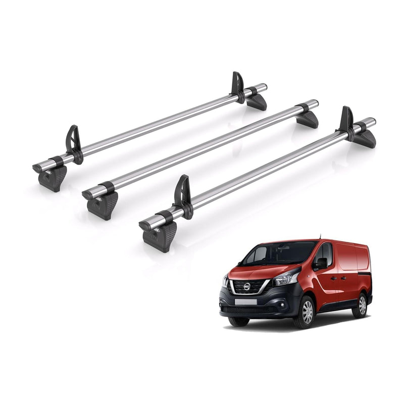 Nissan NV300 (2016-2021) - 3 Rhino Kammbar Fleet Roof Bars (Steel)