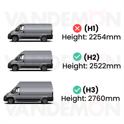 Toyota ProAce (2024-) Max - 4 Rhino Kammbar Fleet Roof Bars (Steel)