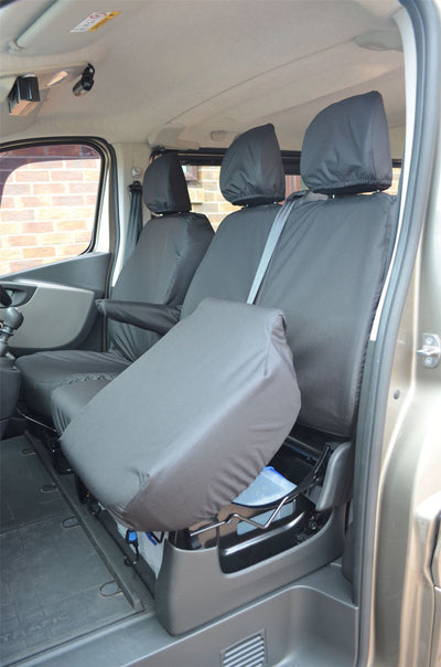 Nissan NV300 (2016-) - Tailored Front Row Seat Covers in Black (1+2)