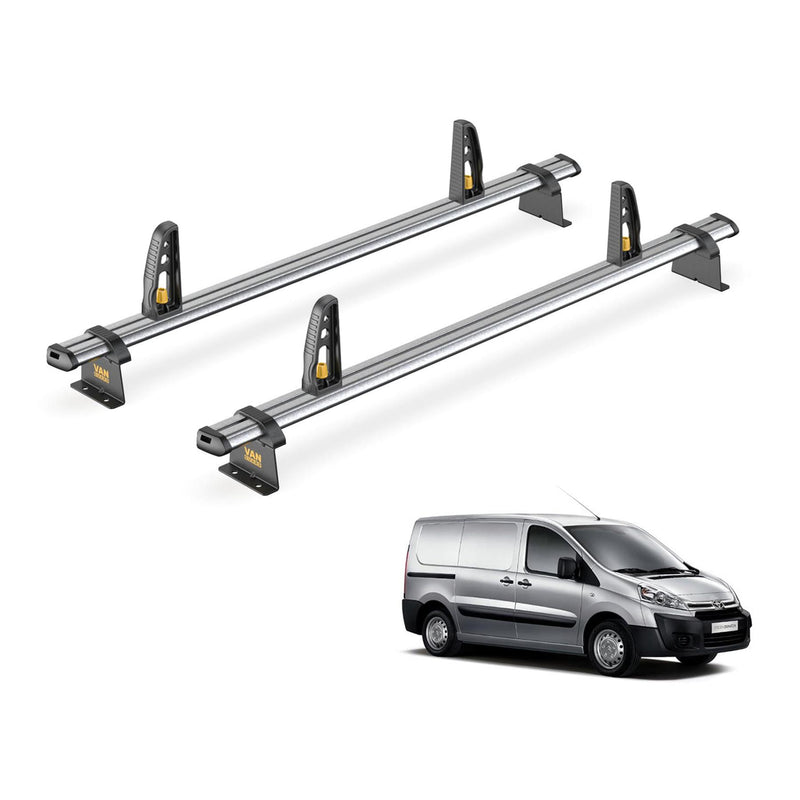 Toyota ProAce Roof Rack (2013-16 Low Roof (H1) 2x Roof Bars Van Guard Ulti Trade