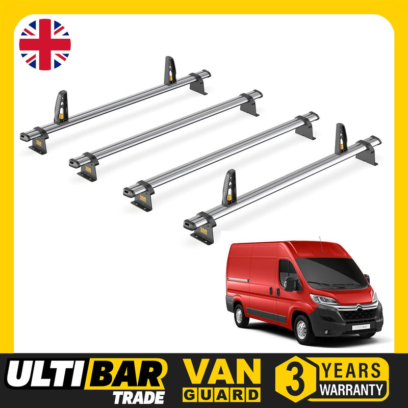Citroen Relay Roof Rack for 2006+ L3 Wheelbase 2x Bars Van Guard UltiBar Trade
