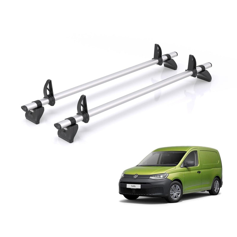 VW Caddy (2020-) - 2 Rhino Kammbar Pro Roof Bars (Aluminium)