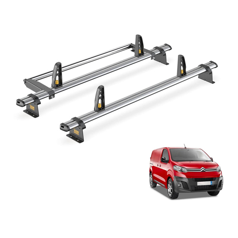 Peugeot Expert Roof Rack (2016+) [Standard] 2 Bars & Roller Van Guard Ulti Trade