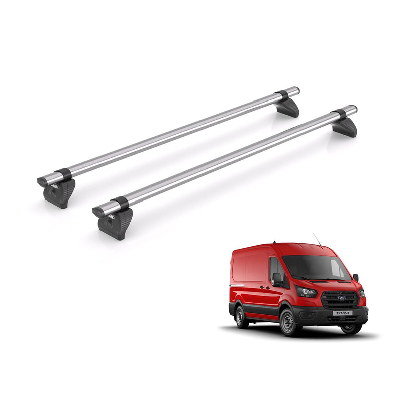 Ford Transit Roof Rack Fits 2014 on Models 2x Steel Bars Rhino Kammbar Fleet