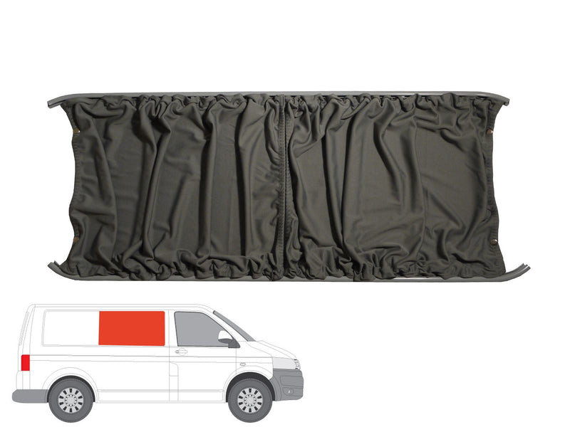 Right Hand Panel Camper Van Grey Curtain Blinds Kit VW Transporter T5 (03-15)