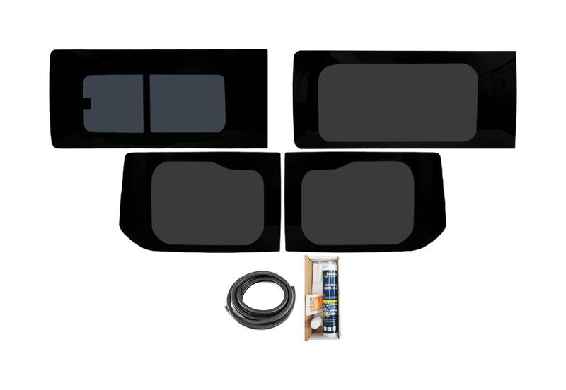 Ford Transit Custom 2023- Left Opening Right Side Fixed Rear Windows Fitting Kit