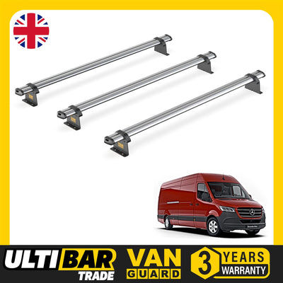 Mercedes Sprinter (2018-) - 3 Van Guard Ultibar Trade Roof Bars