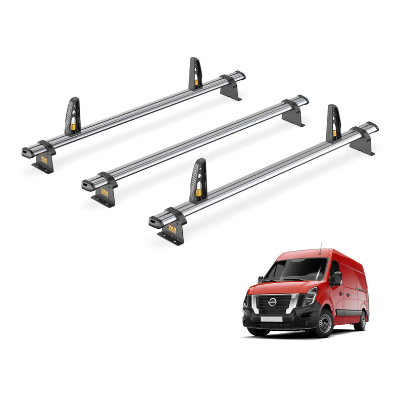 Van Guard Ulti Bar Trade + Loadstops 3 Bars Roof Rack For The Nissan Interstar 2022+