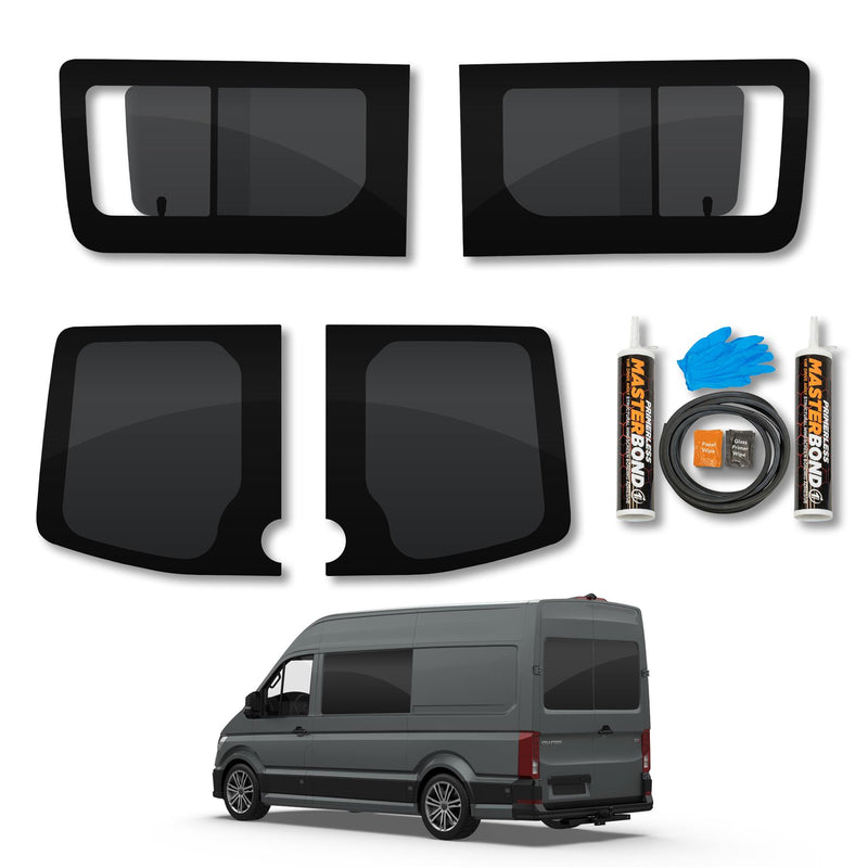 VW Crafter (2006-2017) - Rear Doors + Opening Side Windows + Fixing Kit