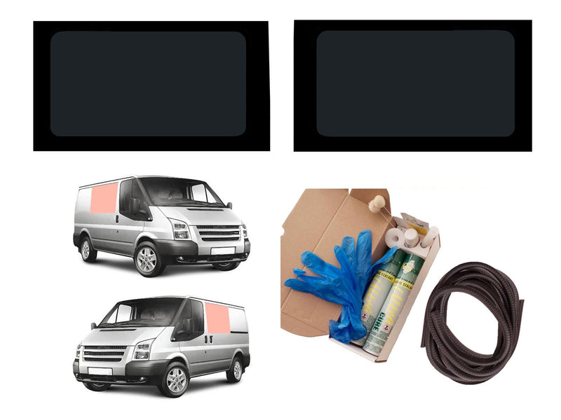 Ford Transit (2000-2014) - Twin Fixed Dark Tint Windows & Fitting Kit