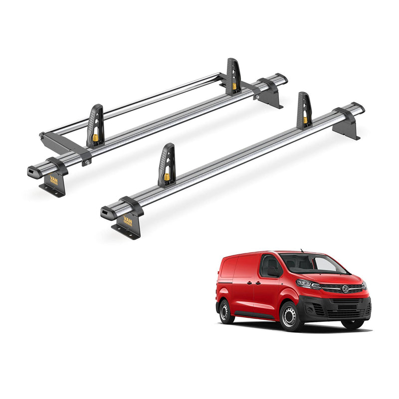 Vauxhall Vivaro Roof Rack for 2019+ SWB (L1) 2x Bars Bundle Van Guard Ulti Trade