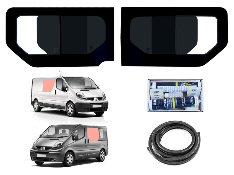 Renault Trafic (2001-2014) - Twin Opening Dark Tint Windows & Fitting Kit