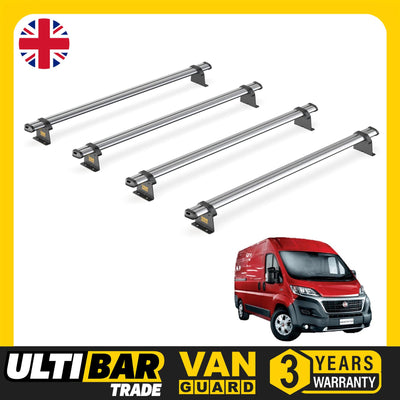 Fiat Ducato (2006-) - 4 Van Guard Ultibar Trade Roof Bars