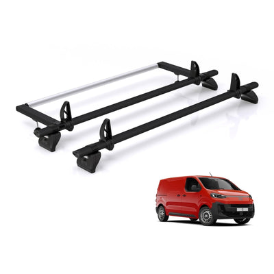 Fiat Scudo (2022 onwards) - Rhino Kammbar Black Roof Bars