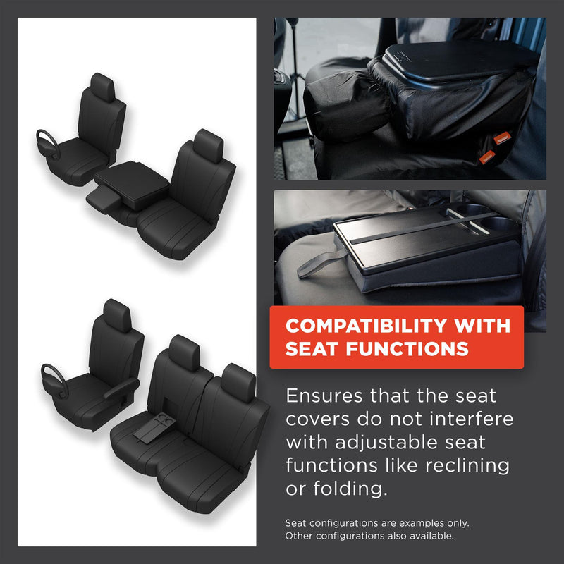 Ford Ranger (2006-2012) - Tailored Front Row Seat Covers in Black (1+1)