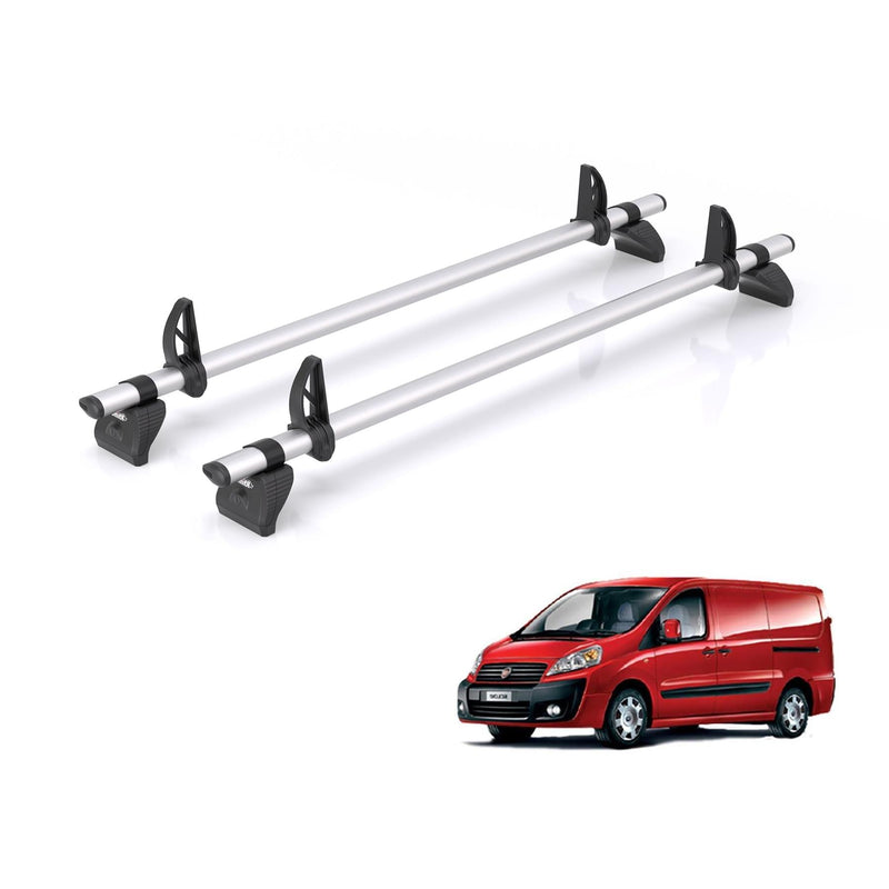 Fiat Scudo (2007-2016) - 2 Rhino Kammbar Pro Roof Bars (Aluminium)